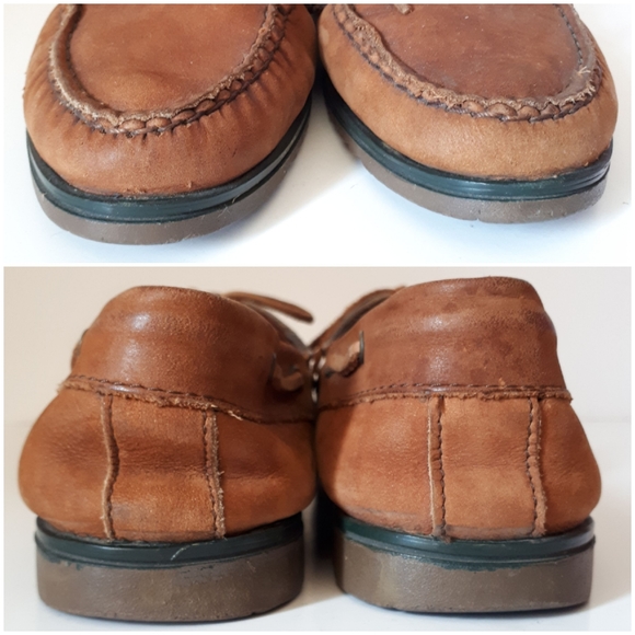 Maine Woods Leather High Cut Laced Boat Shoes 10 - Picture 4 of 11